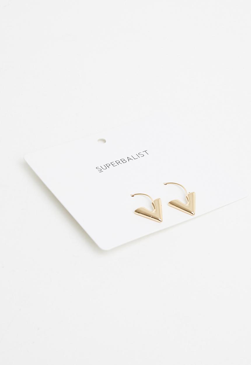 Superbalist - Triangle hoop earrings - gold