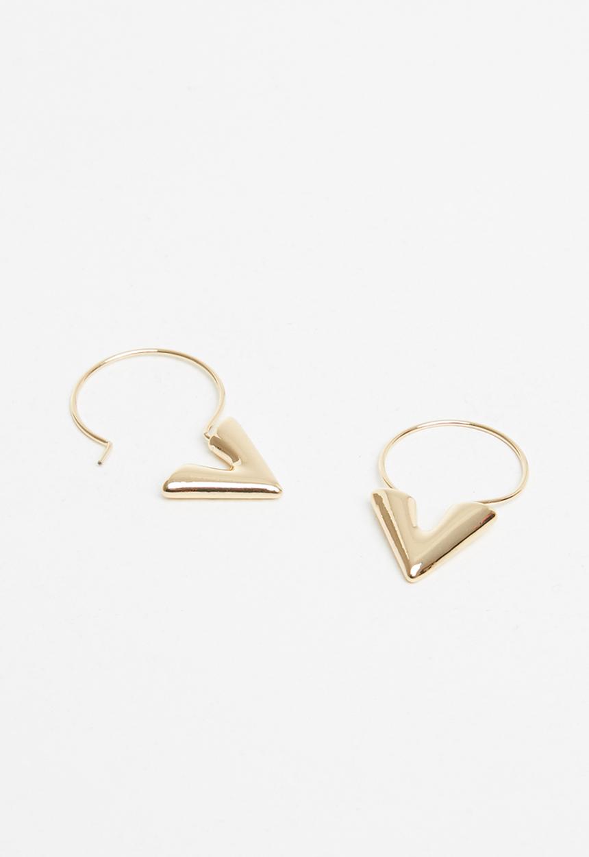 Superbalist - Triangle hoop earrings - gold