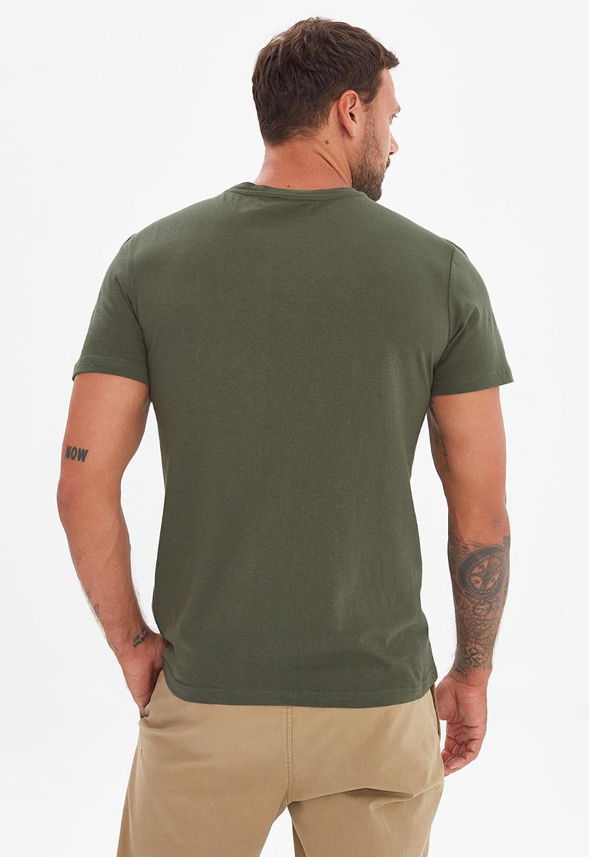 Trendyol - Graphic short sleeve tee - olive