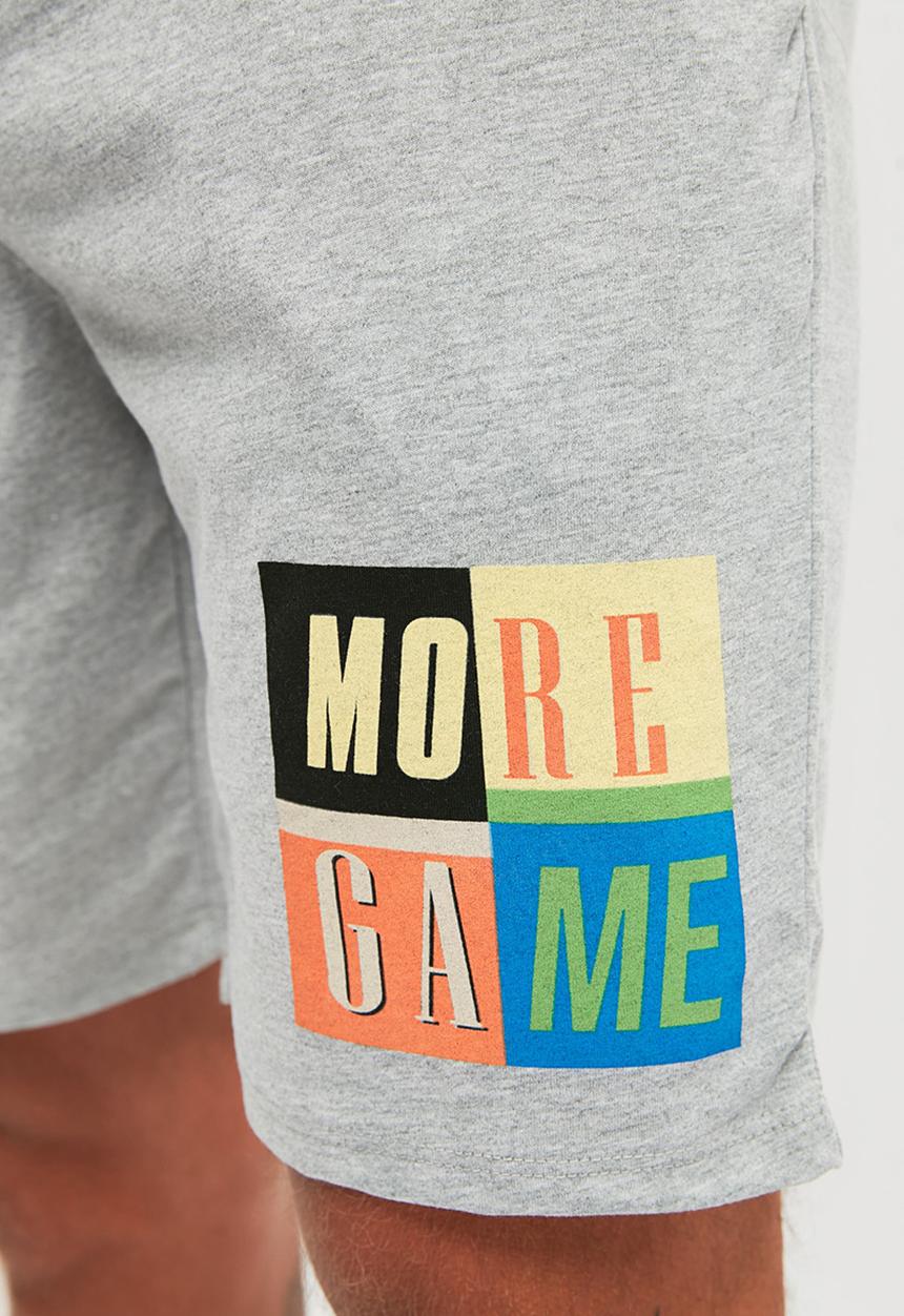 Trendyol - Short sleeve tee & shorts sleep set - grey print