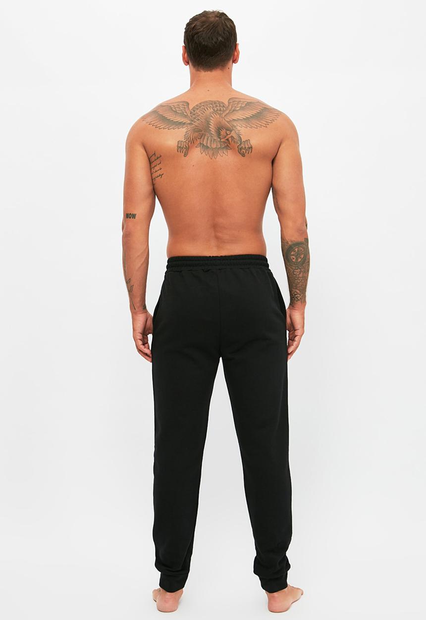 Trendyol - Basic fleece sleep pants - black
