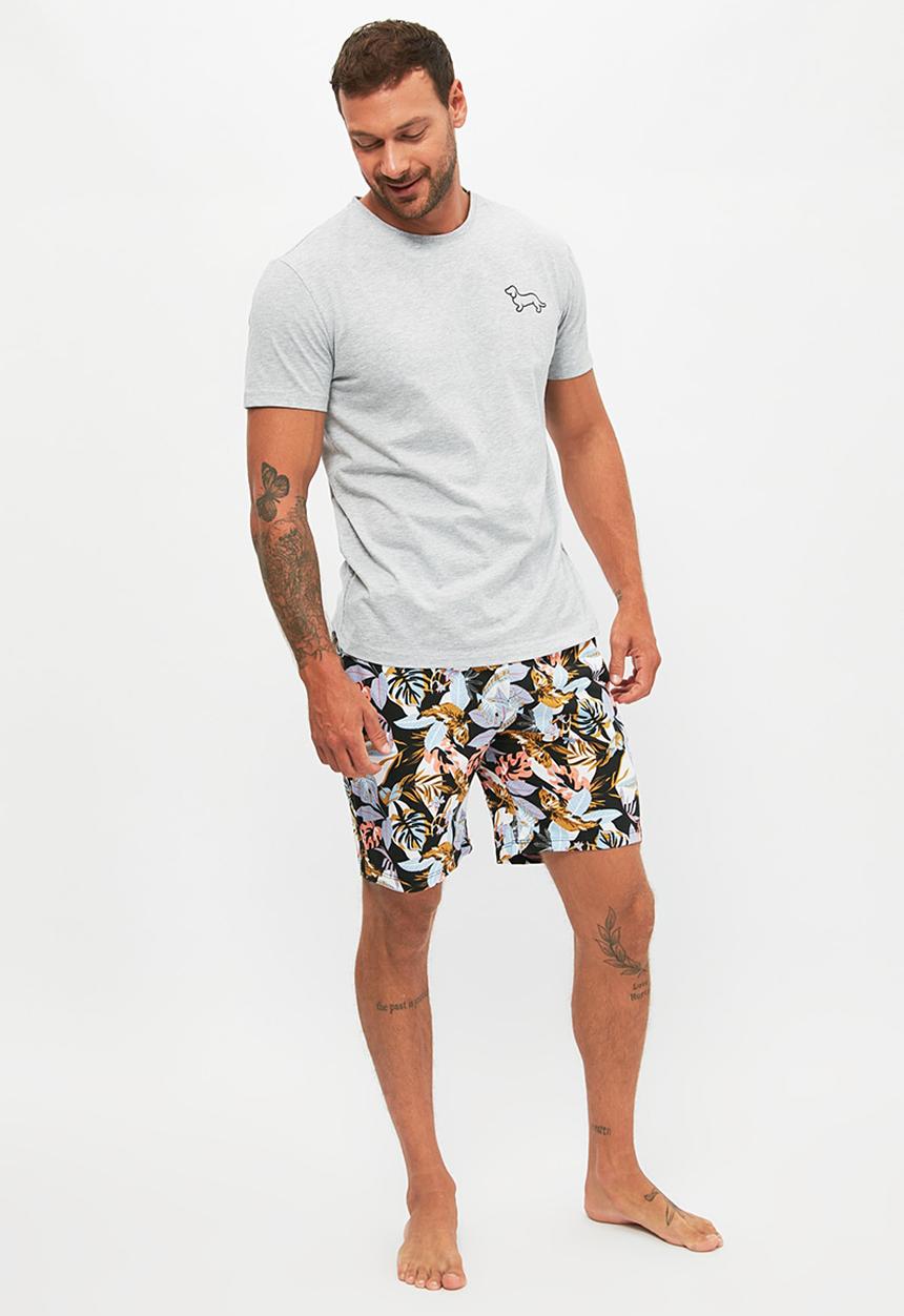 Trendyol - Short sleeve tee & shorts sleep set - multi