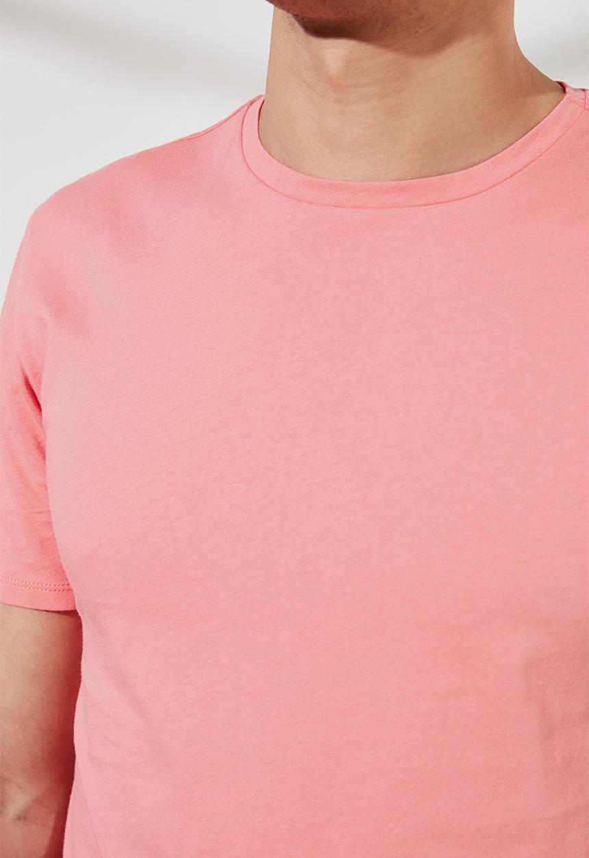 Trendyol - Plain short sleeve tee - rose