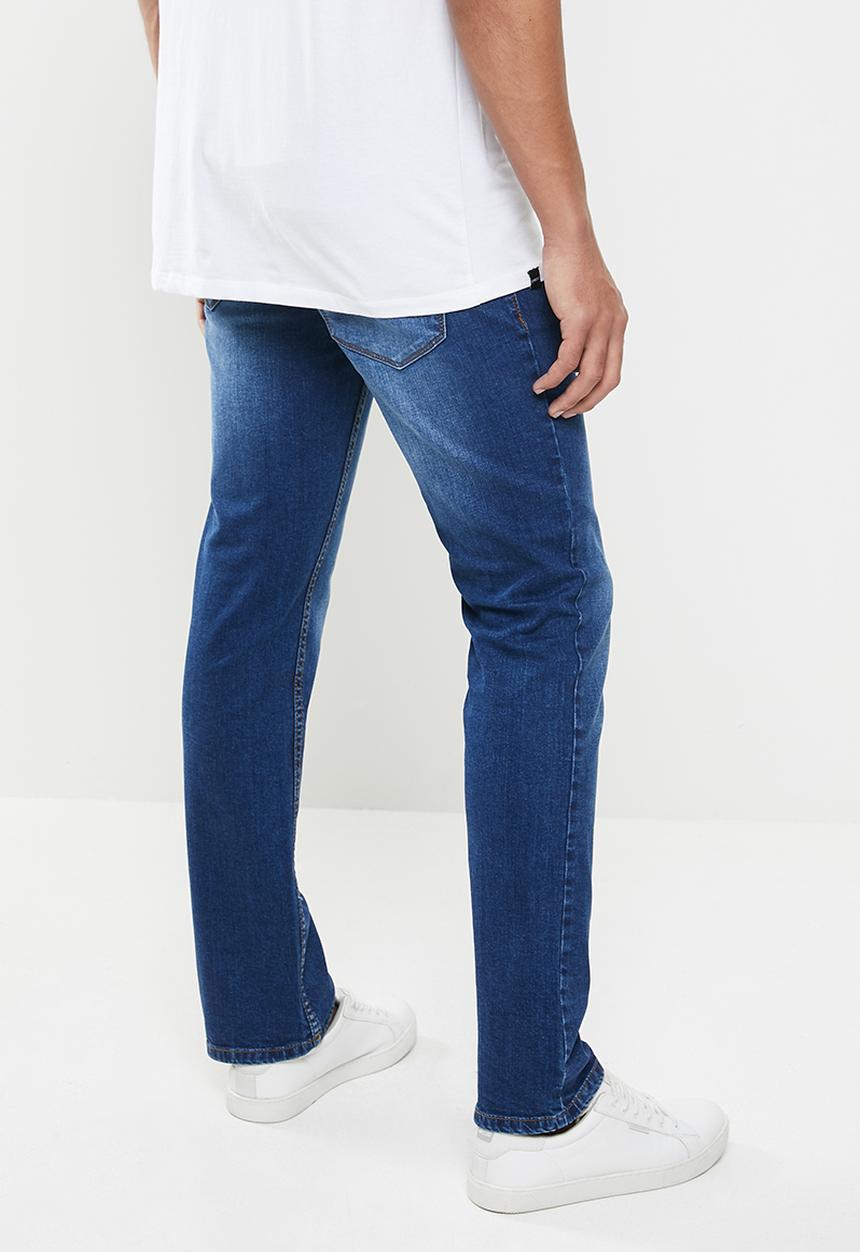 GUESS - Mid wash slim straight jeans - mid blue