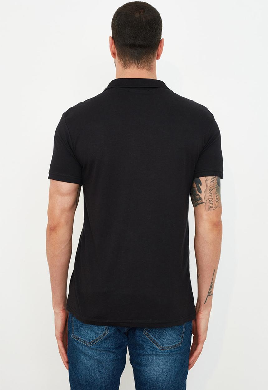 Trendyol - Zip up short sleeve golfer- black
