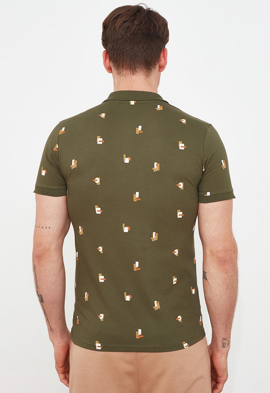 Trendyol - Printed short sleeve golfer - khaki