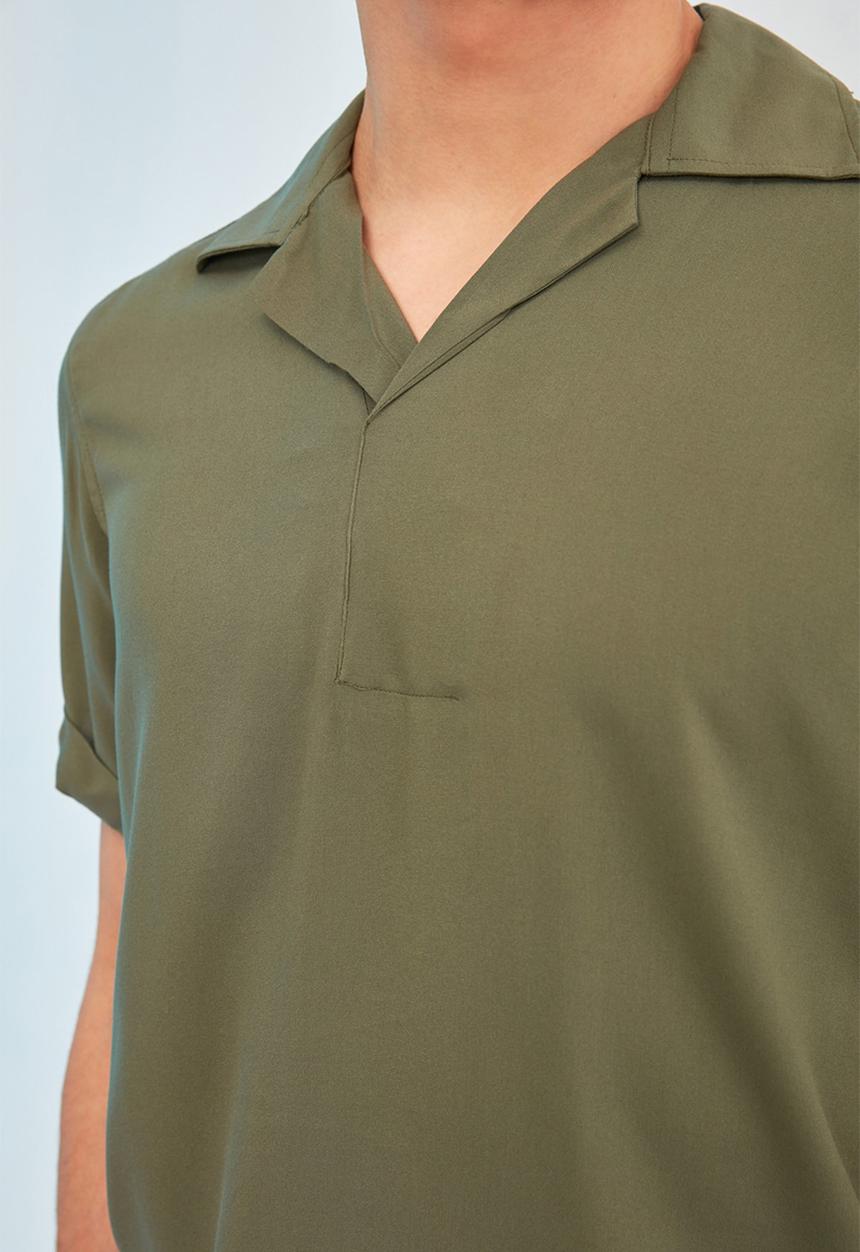 Trendyol - Buttonless shirt - khaki