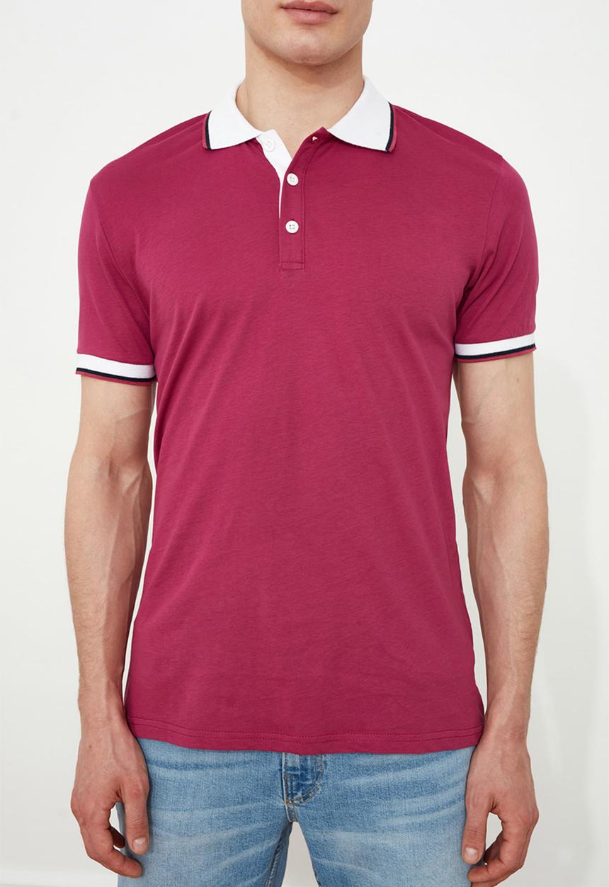 Trendyol - Stripe tip golfer - burgundy