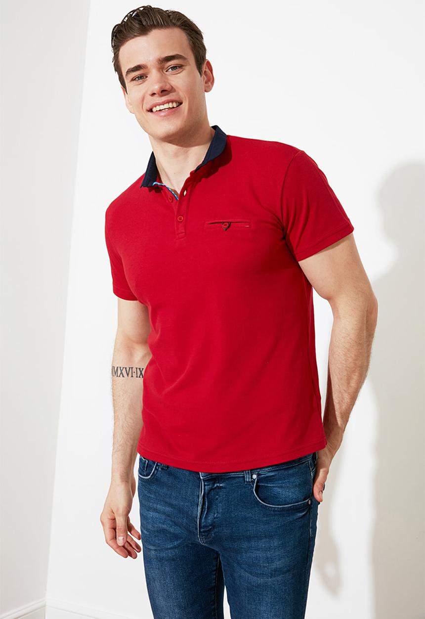 Trendyol - Chest pocket golfer - red