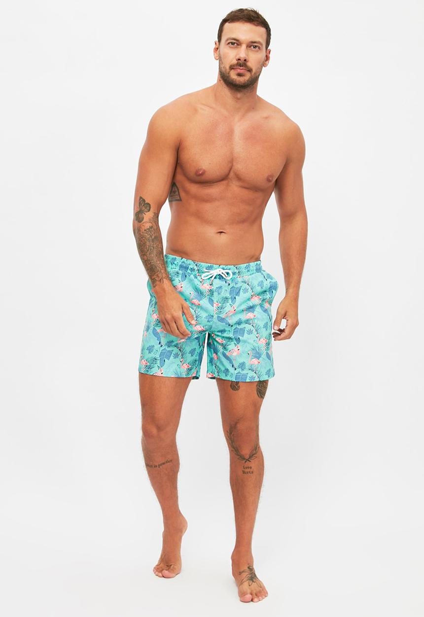 Trendyol - Printed swim shorts - mint