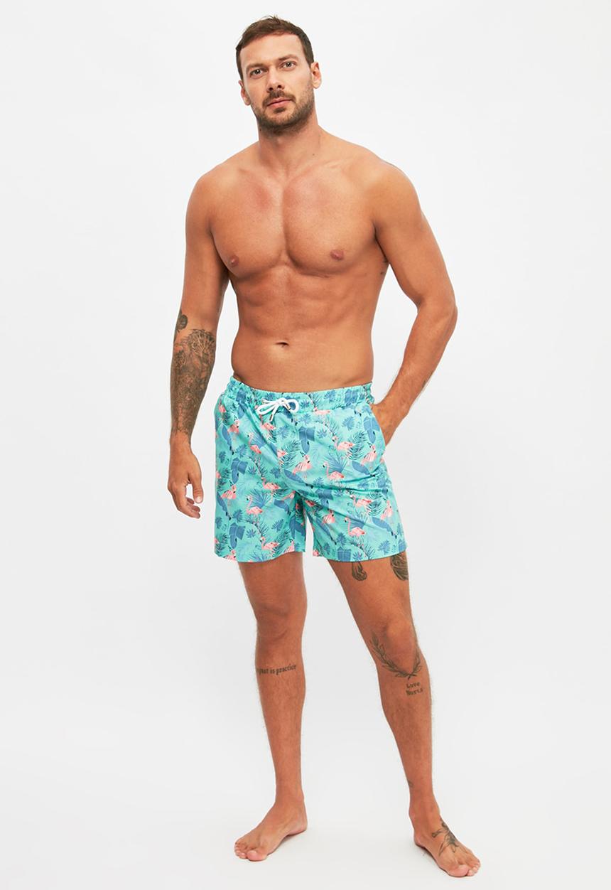 Trendyol - Printed swim shorts - mint