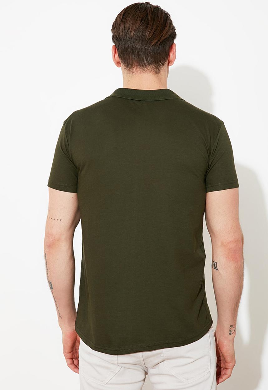 Trendyol - Zip up short sleeve golfer - khaki