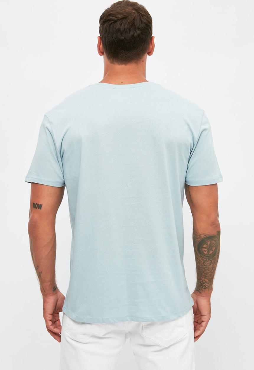 Trendyol - Graphic short sleeve tee - blue