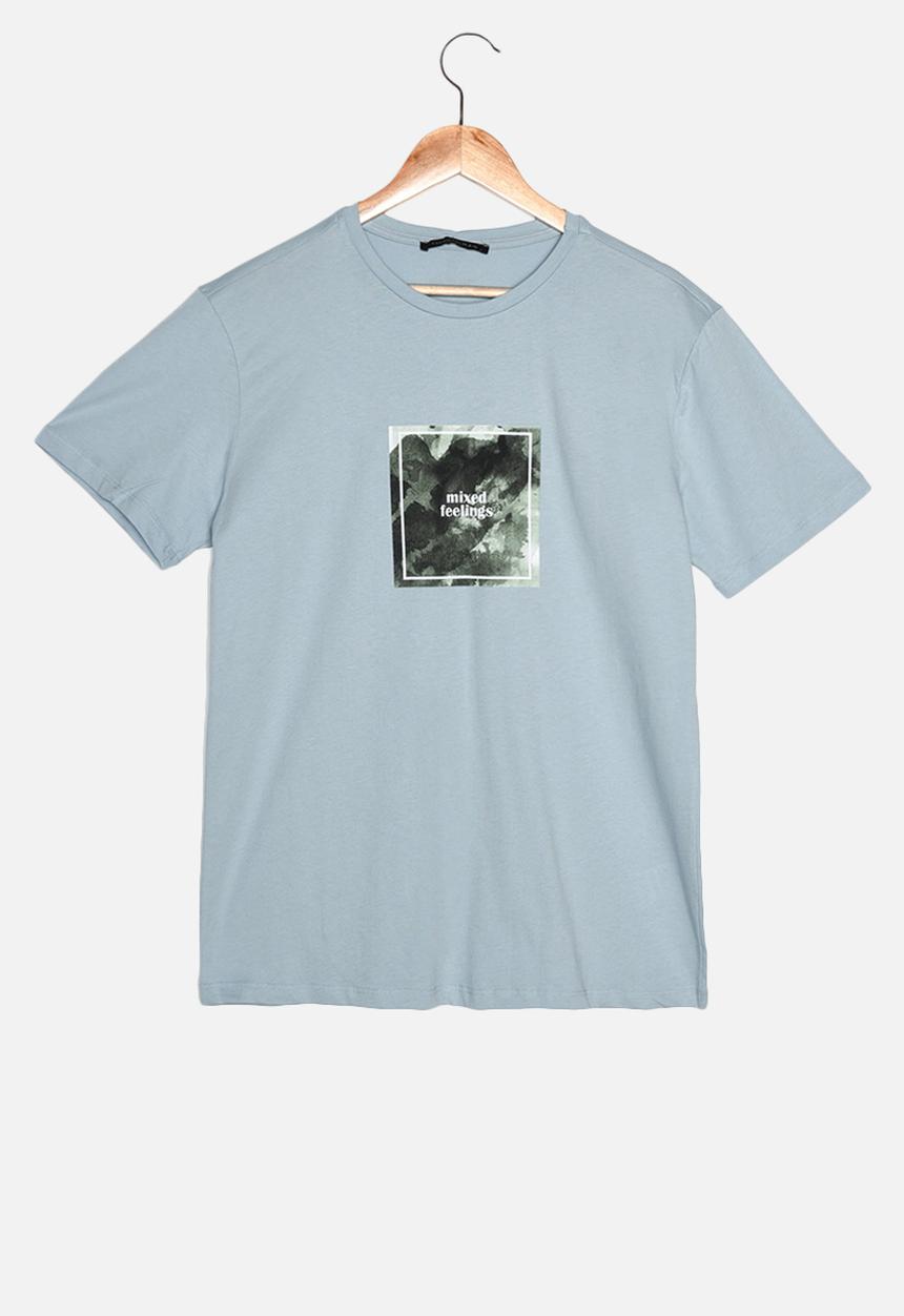 Trendyol - Graphic short sleeve tee - blue