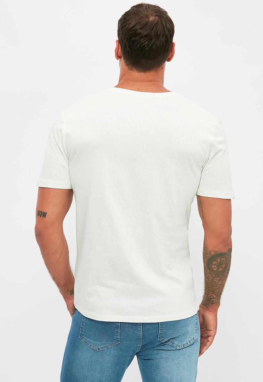 Trendyol - Chest print short sleeve tee - mint