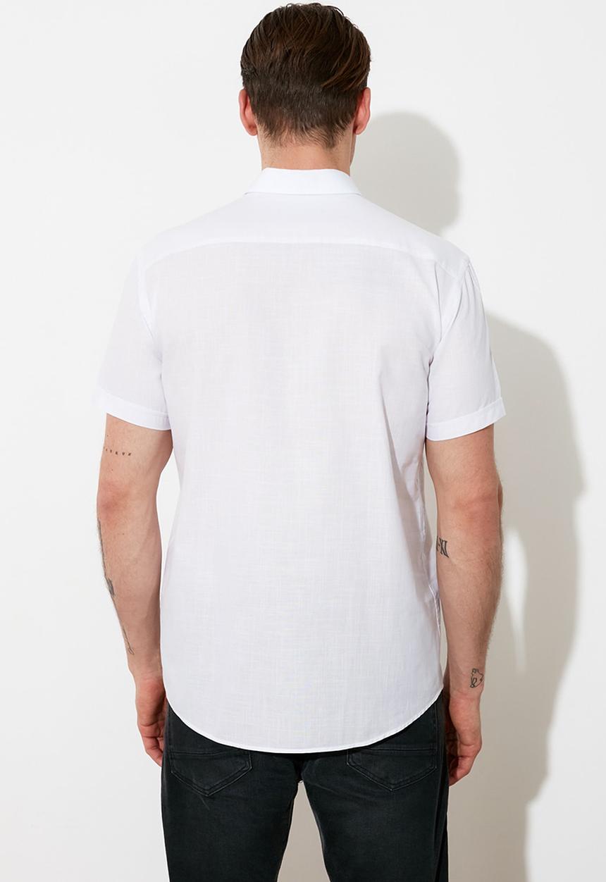 Trendyol - Plain short sleeve shirt - white