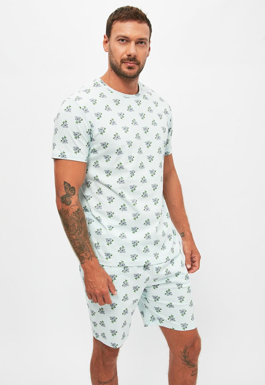 Trendyol - Short sleeve tee & shorts sleep set - mint