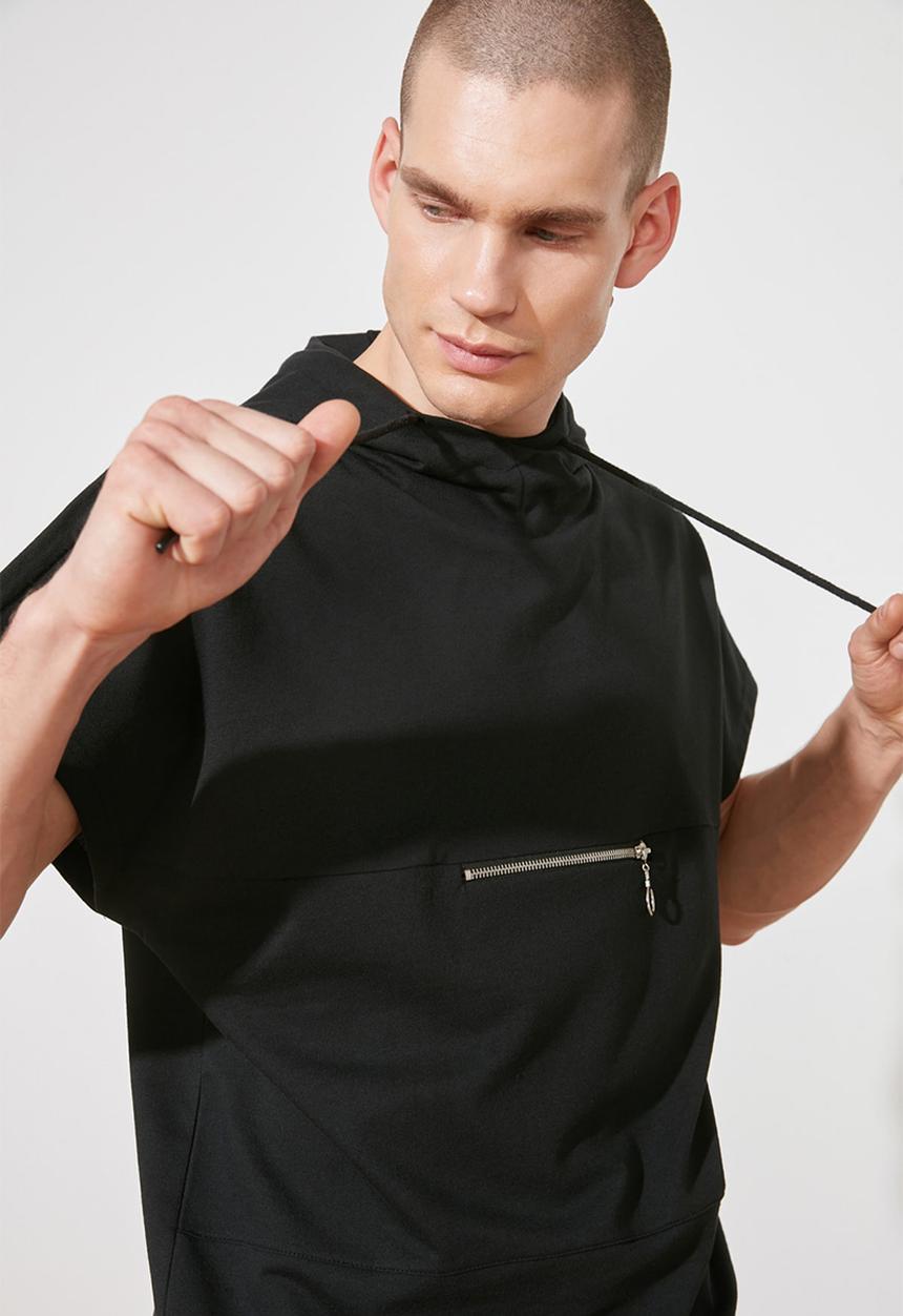 Trendyol - Zip detail sweater - black
