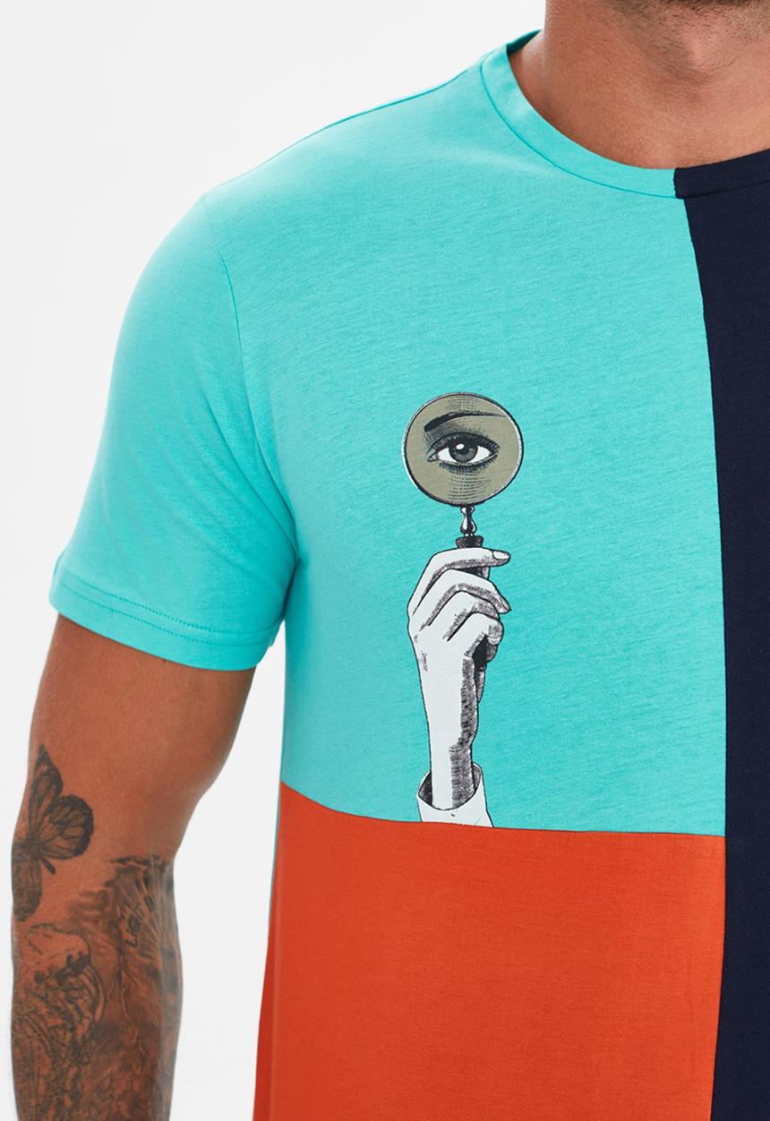 Trendyol - Colour block short sleeve tee - multi 