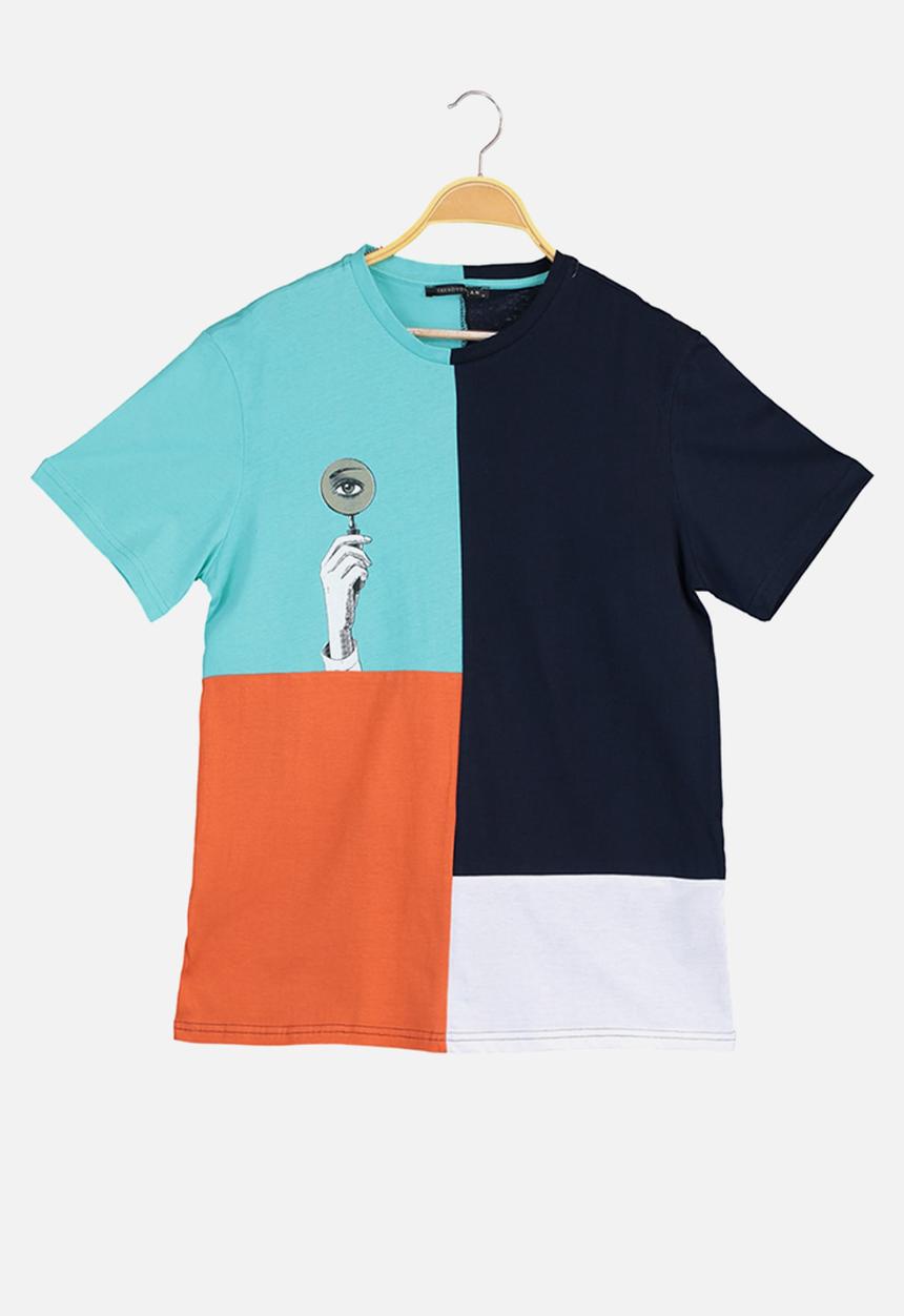 Trendyol - Colour block short sleeve tee - multi 