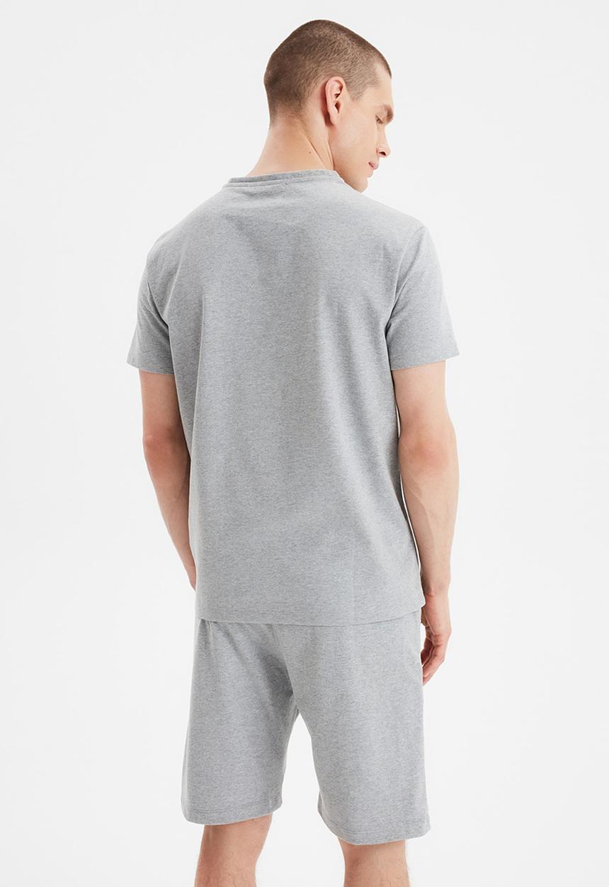 Trendyol - Printed top & shorts pj set - grey