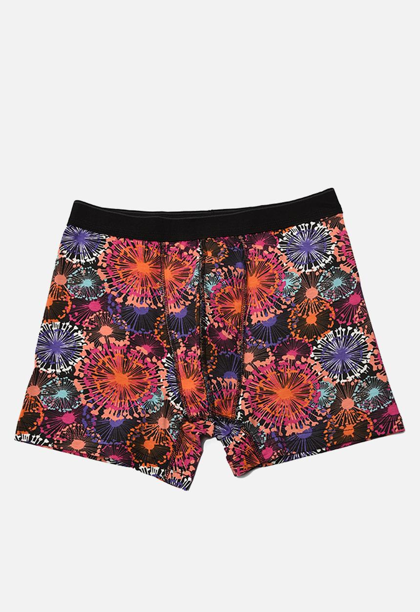 Trendyol - Printed 3 pack boxer shorts - orange & black 