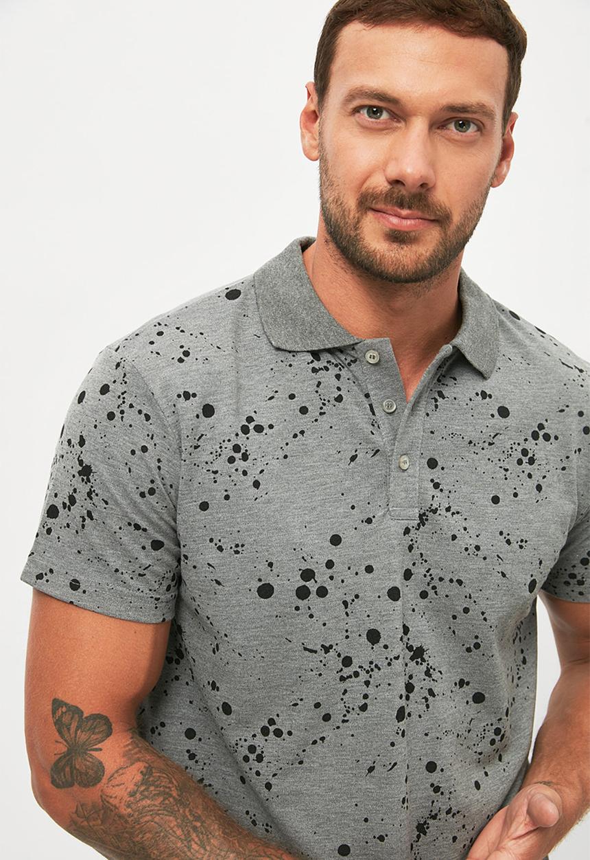 Trendyol - Paint splatter golfer - grey