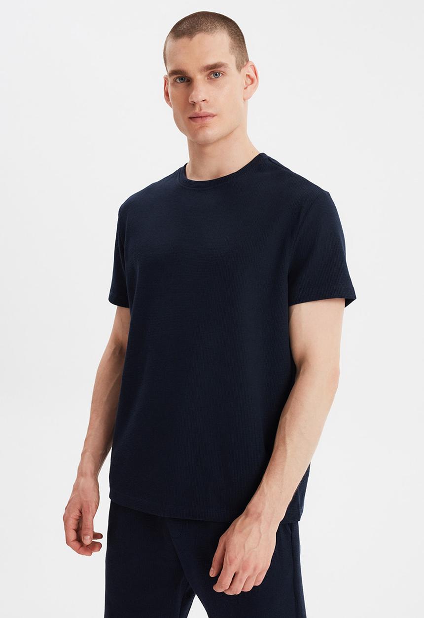 Trendyol - Plain top & shorts pj set - navy