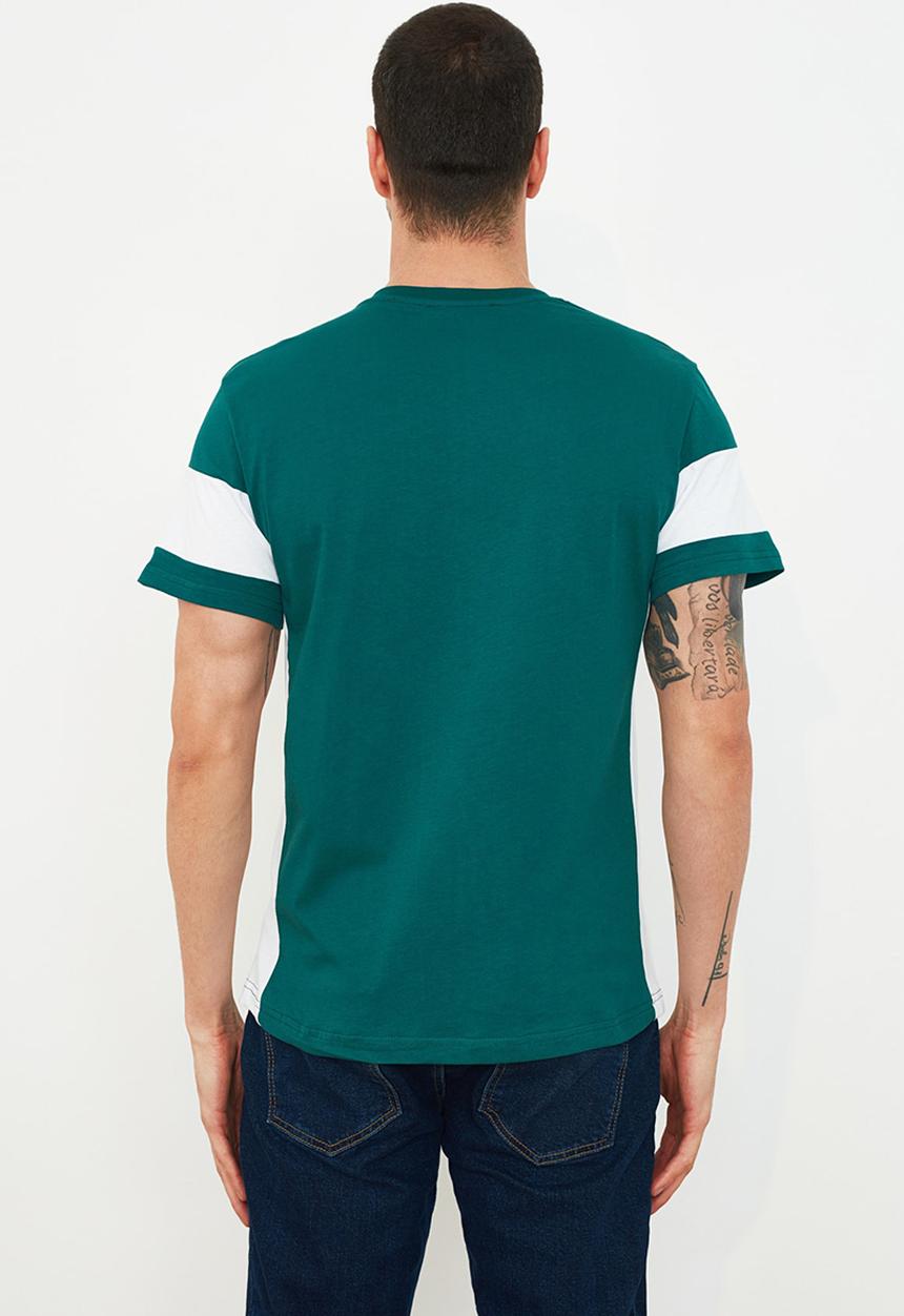 Trendyol - Sleeve stripe tee - emrald green