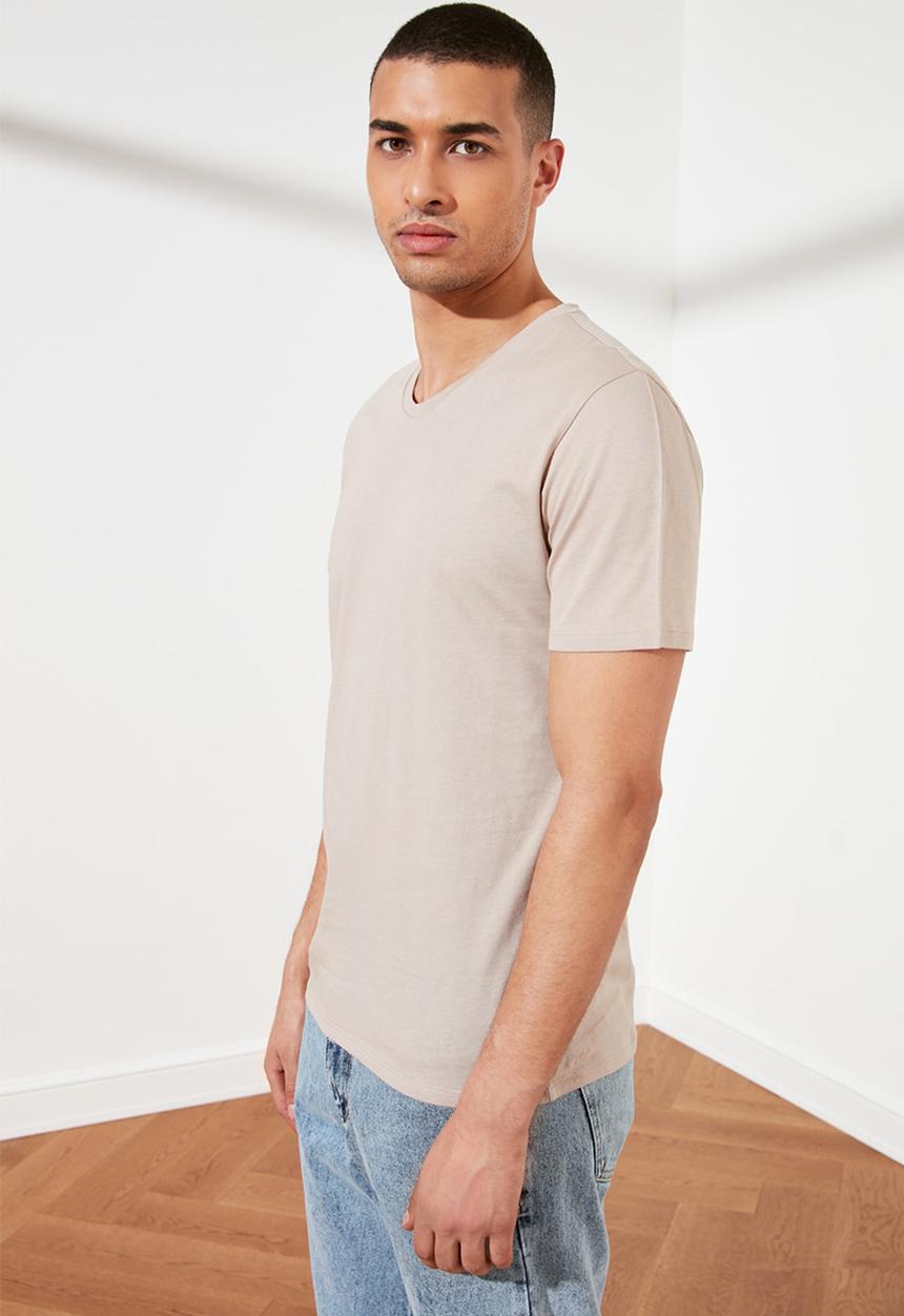 Trendyol - Plain short sleeve tee - neutral