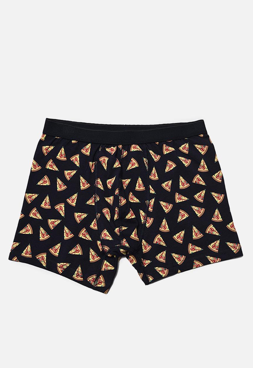 Trendyol - Printed 3 pack boxer shorts - black & yellow