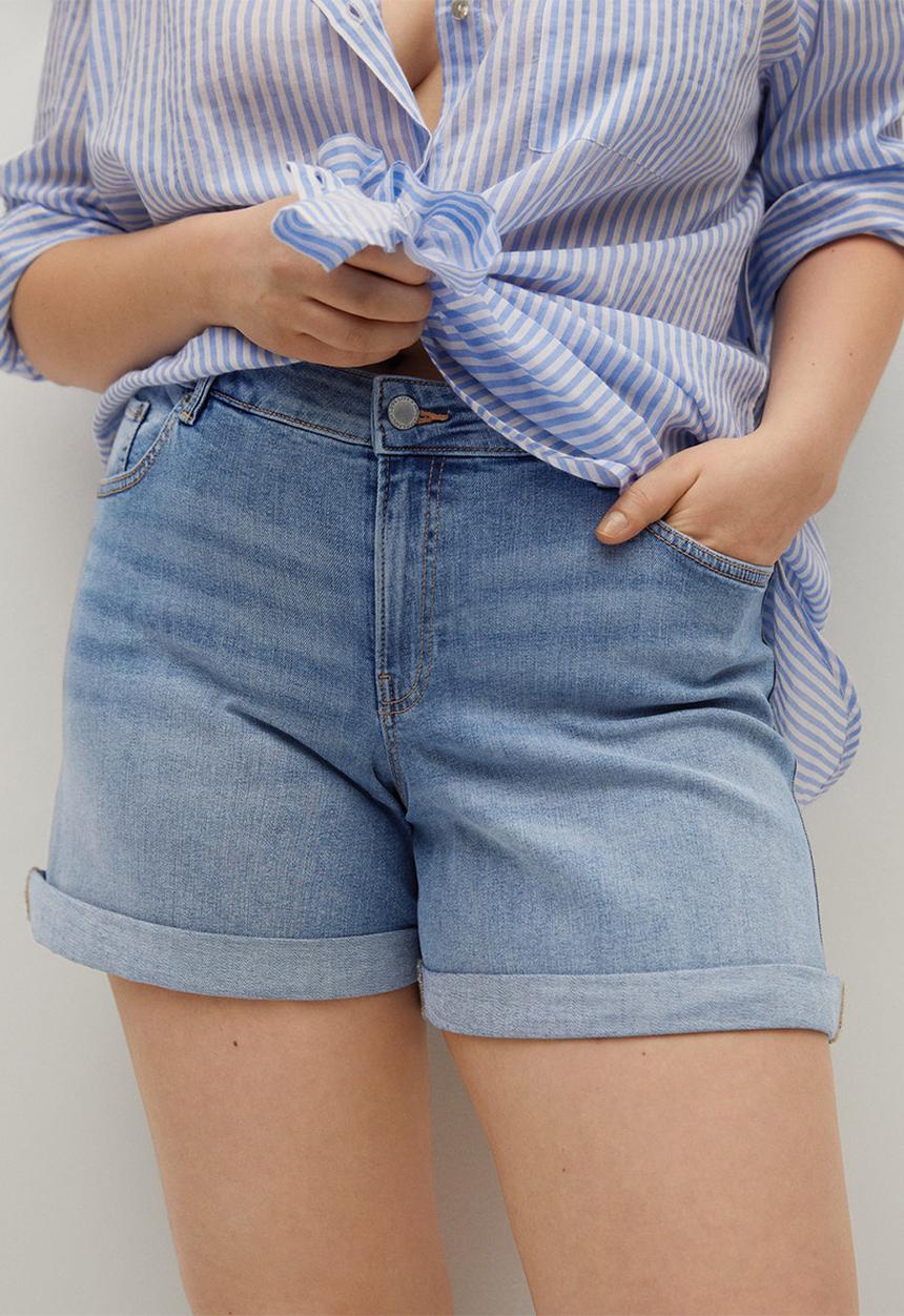 Violeta by Mango - Plus shorts vicky - blue