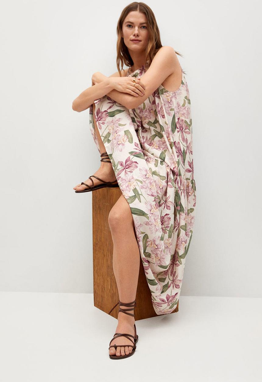 MANGO - Dress lula - light beige