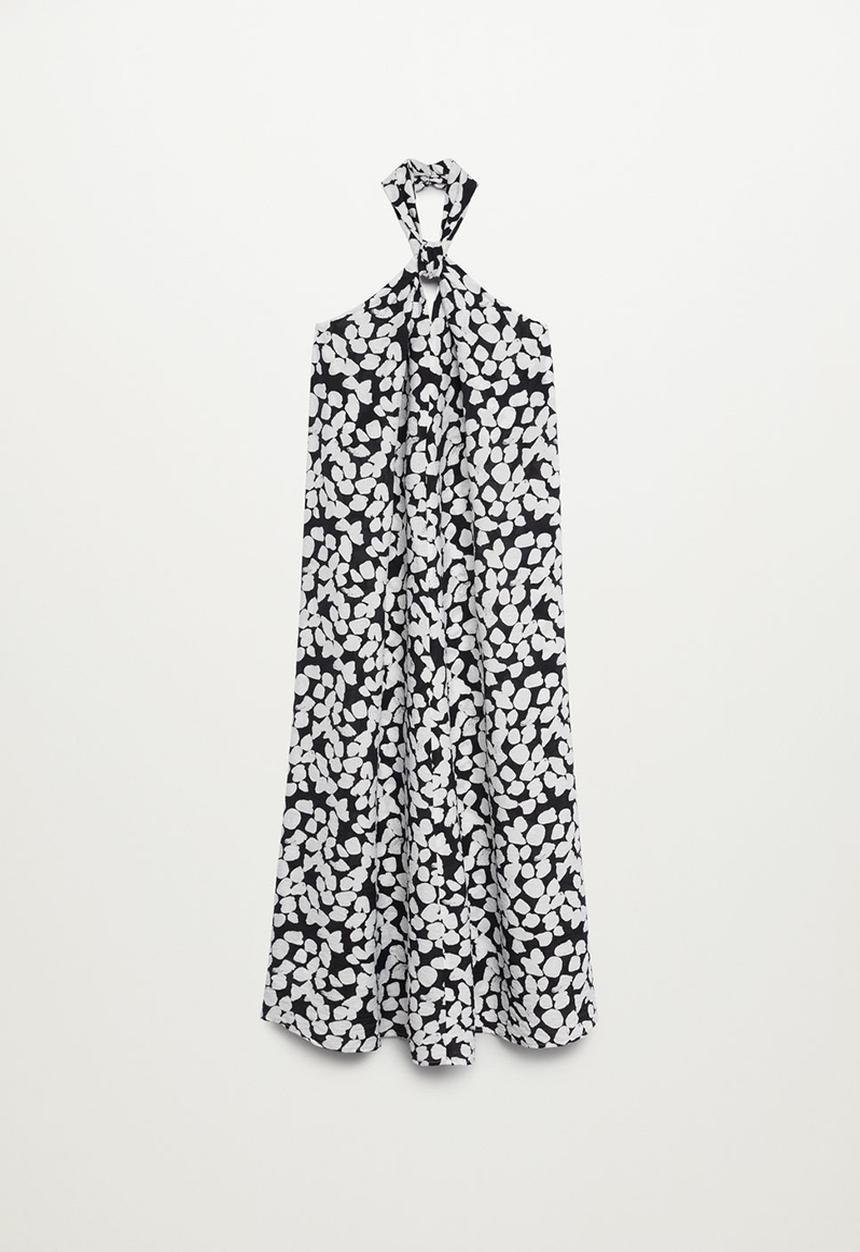 MANGO - Dress milan - white & black