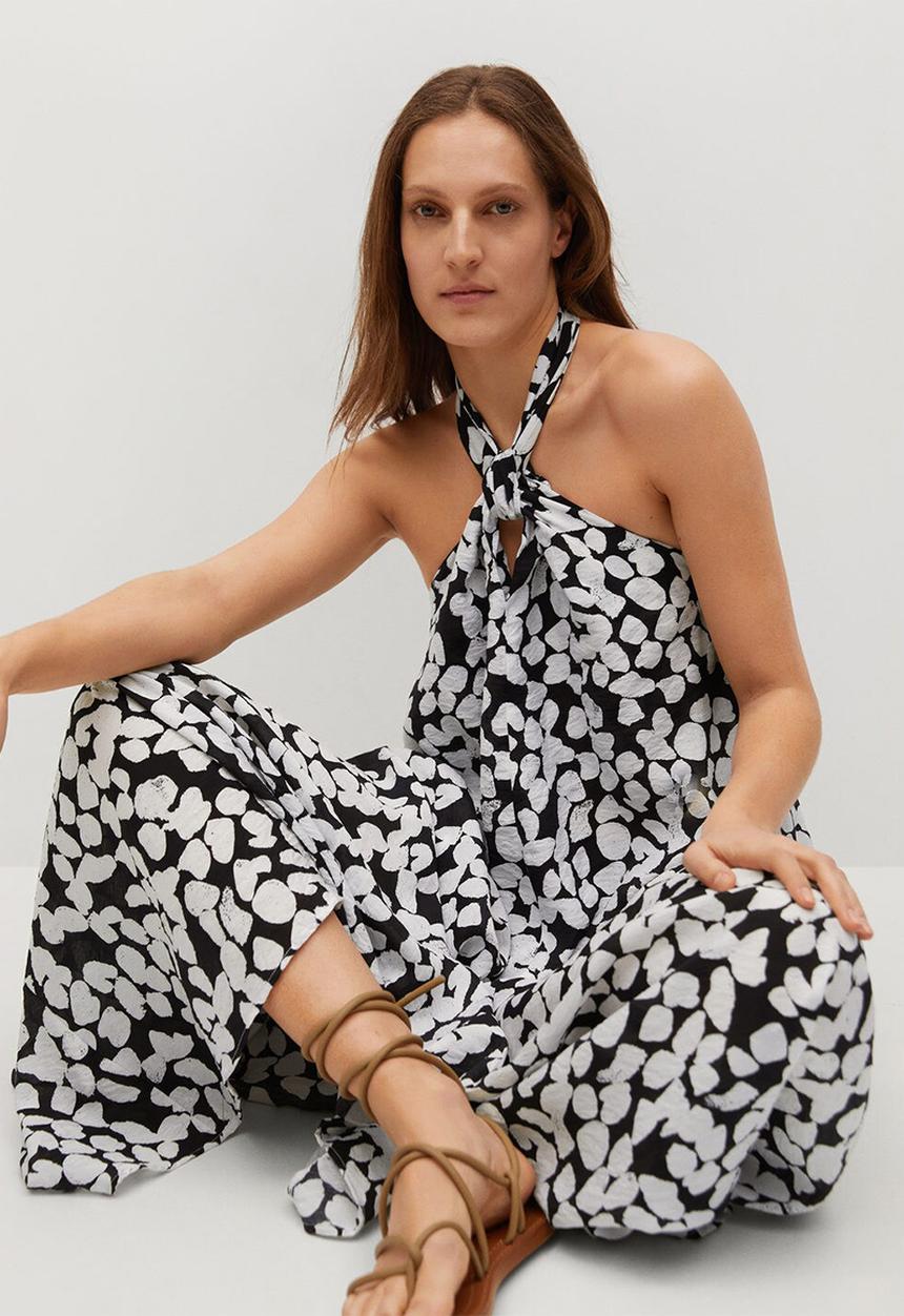 MANGO - Dress milan - white & black