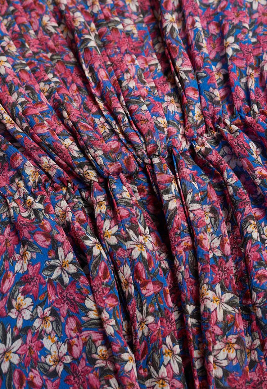 MANGO - Dress mina - pink & blue