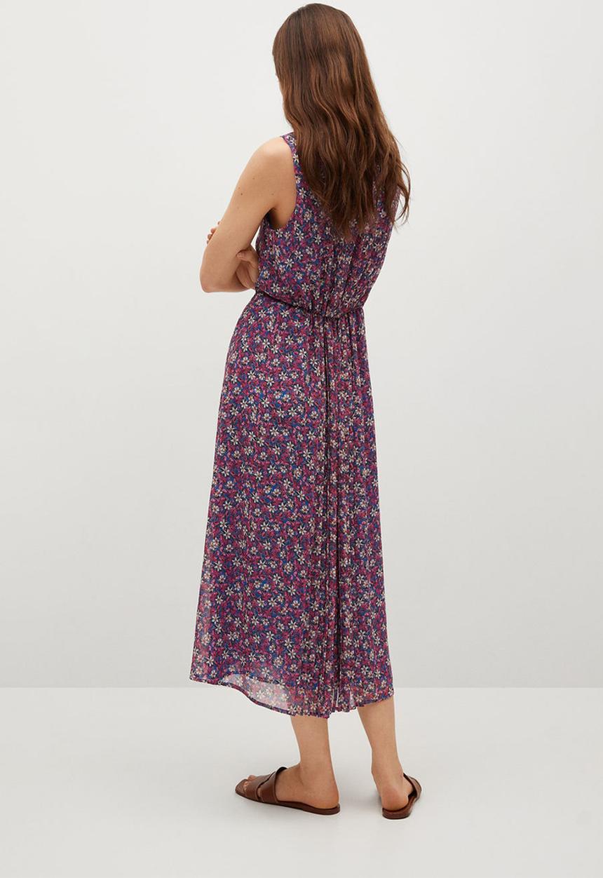 MANGO - Dress mina - pink & blue