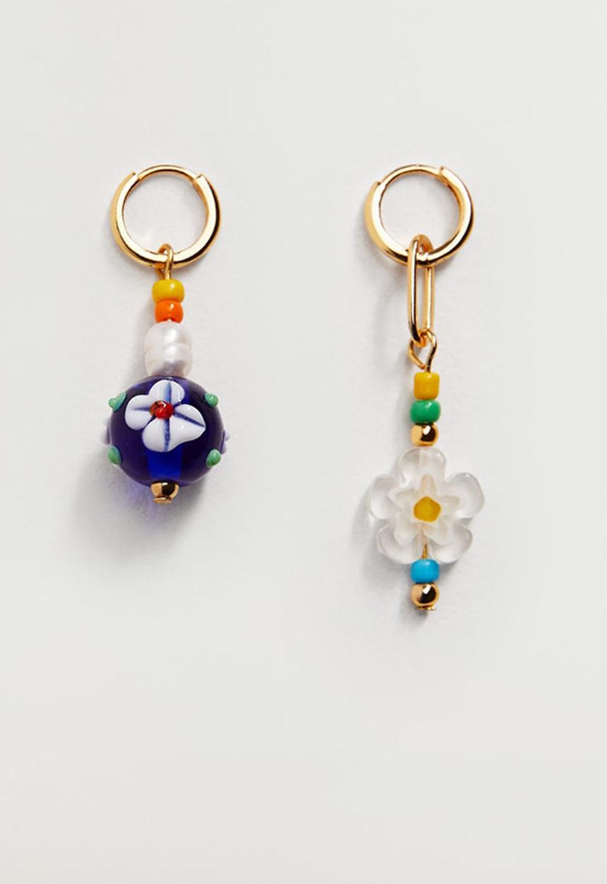 Violeta by Mango - Lila earrings - gold