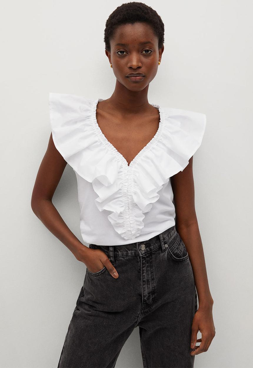 MANGO - T-shirt jimena - white