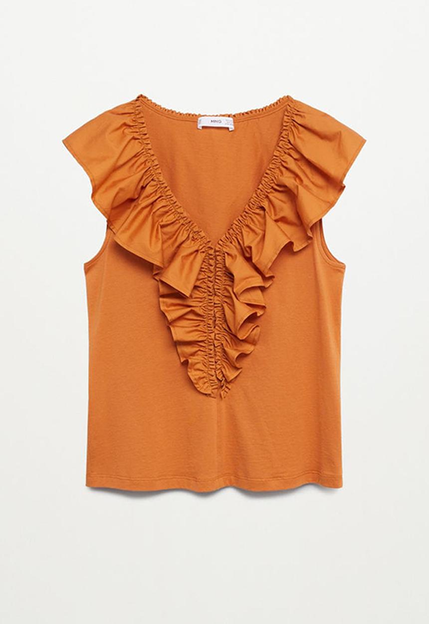 MANGO - T-shirt jimena - orange