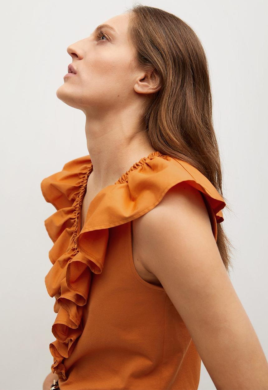 MANGO - T-shirt jimena - orange