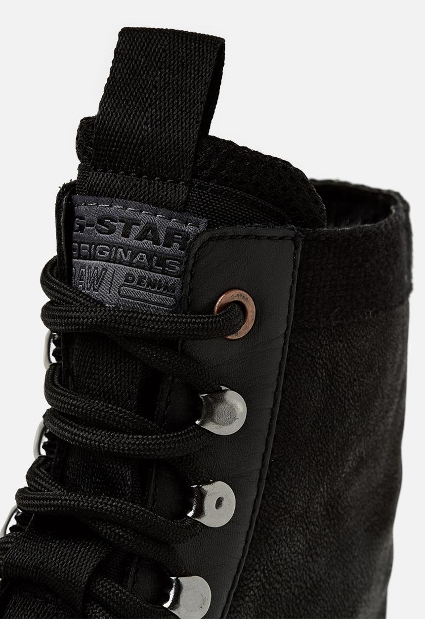 G-STAR - Trens boot leather mix  - black