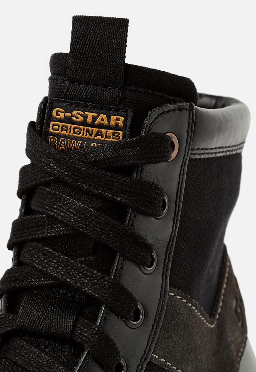 G-STAR - Powel ii cow leather/buck canvas mix - black 
