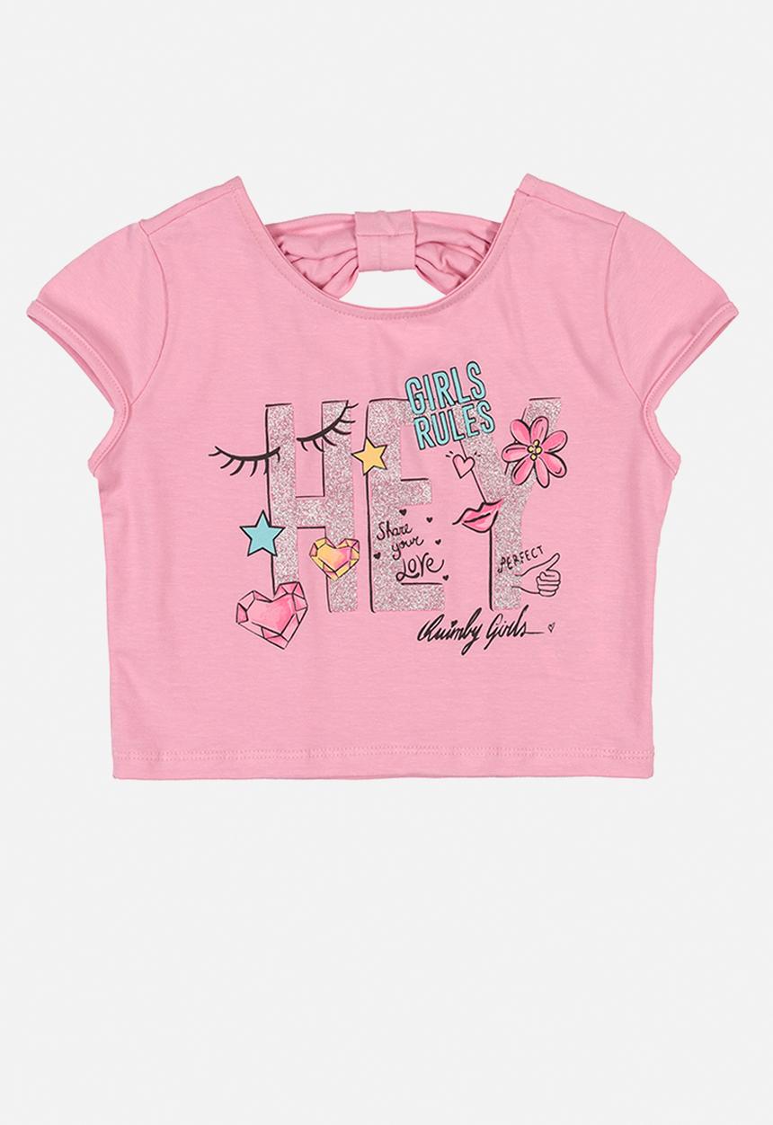 Quimby - Girls hey tee & shorts set - pink