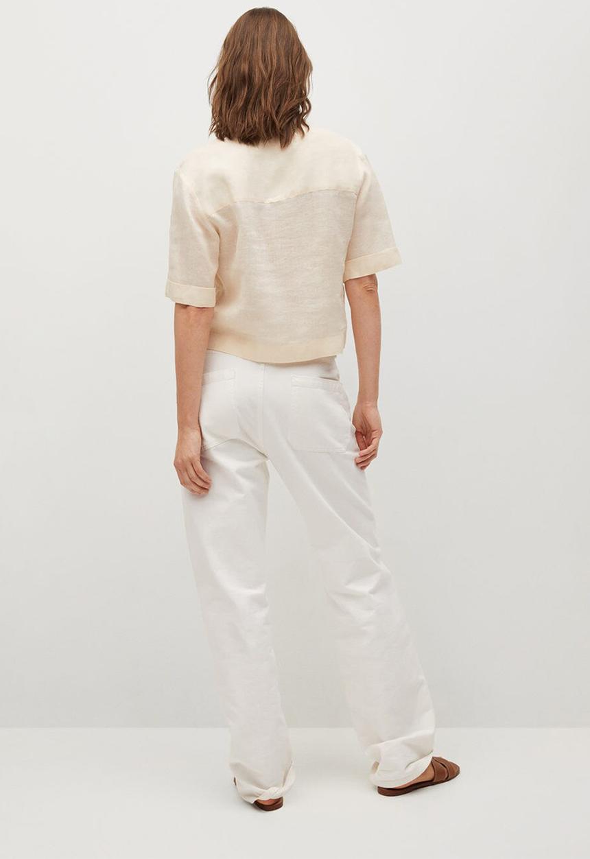 MANGO - Shirt jeni - light beige