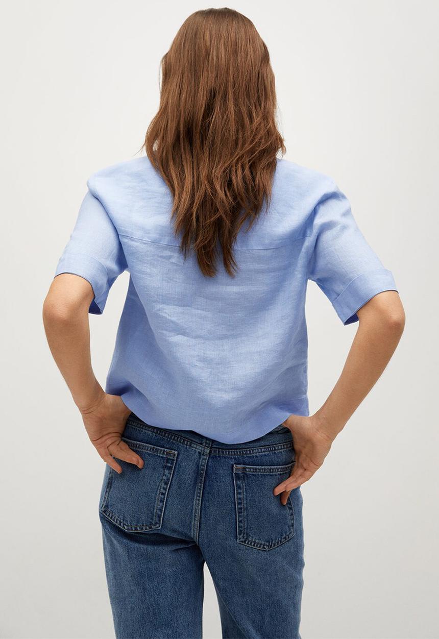 MANGO - Shirt jeni - light pastel blue