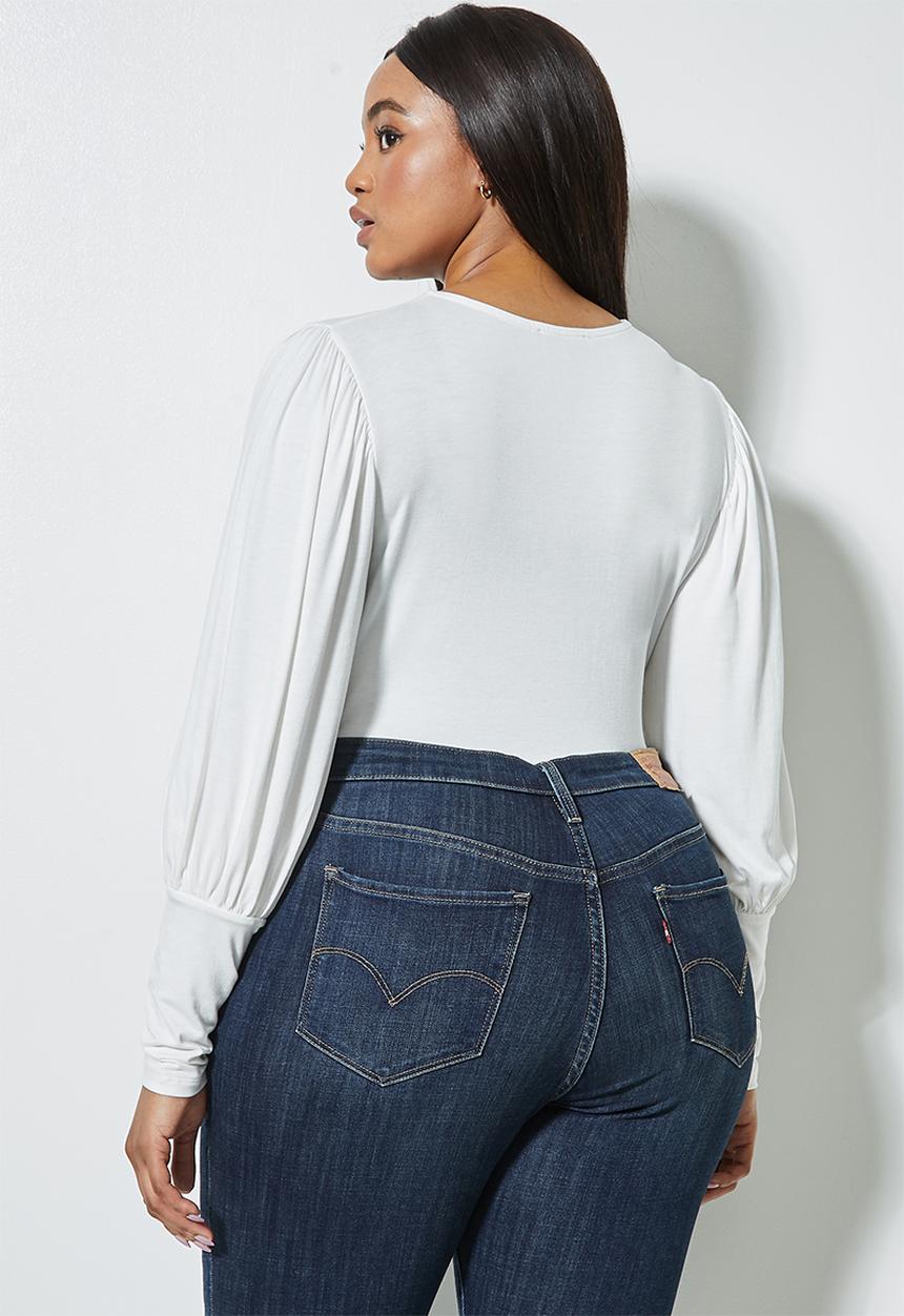 Superbalist - Cuffed detail fitted bodysuit - milk
