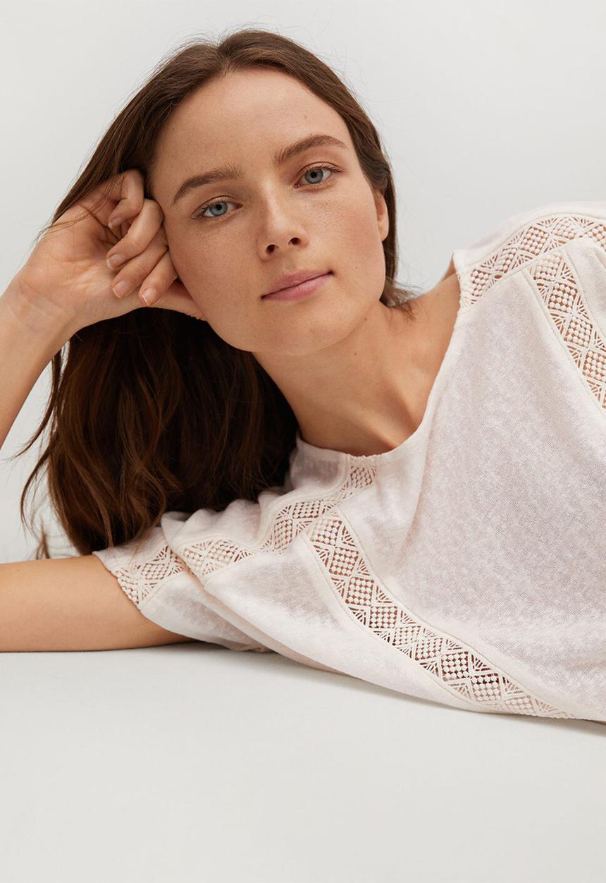MANGO - T-shirt furni - neutral