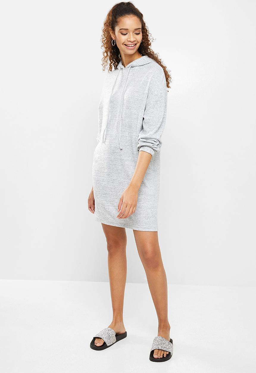 Blake - Cut and sew hoodie dress - grey