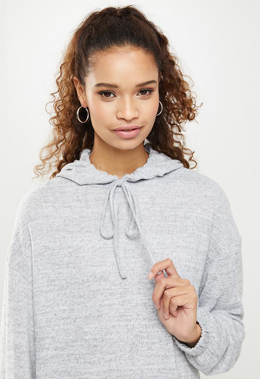 Blake - Cut and sew hoodie dress - grey